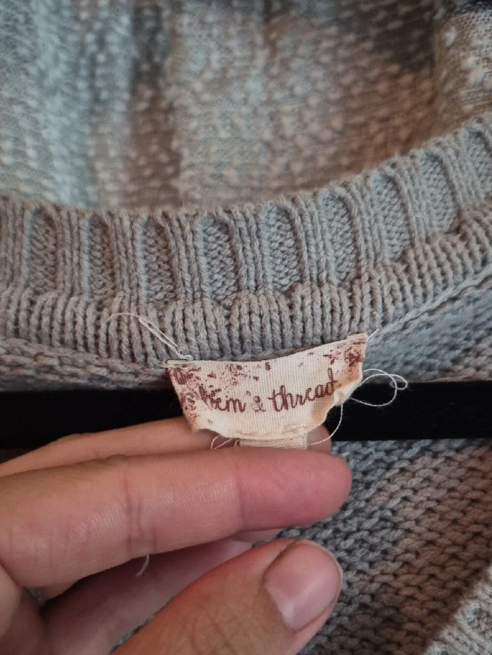 Women's V-Neck Chevron Colorblock Sweater - Gray and Pink